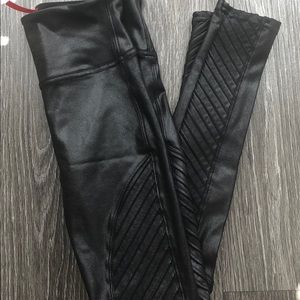 Spanx Black moto leggings